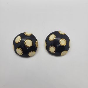 Vendome clip on polkadot earrings